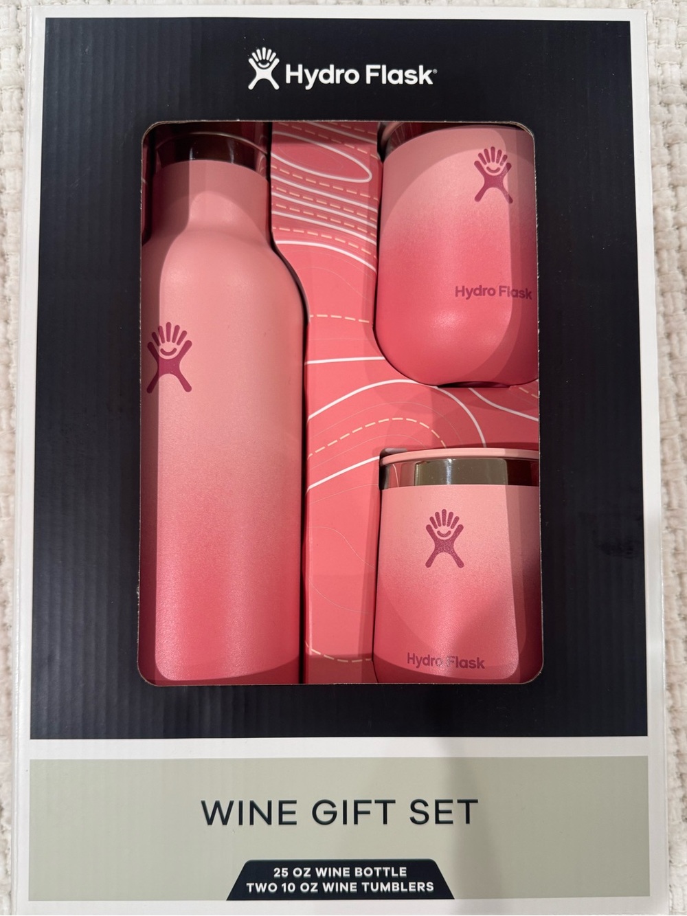 Hydro Flask Pink Wine Gift Set. NIB! Perfect for beach trips and pools days